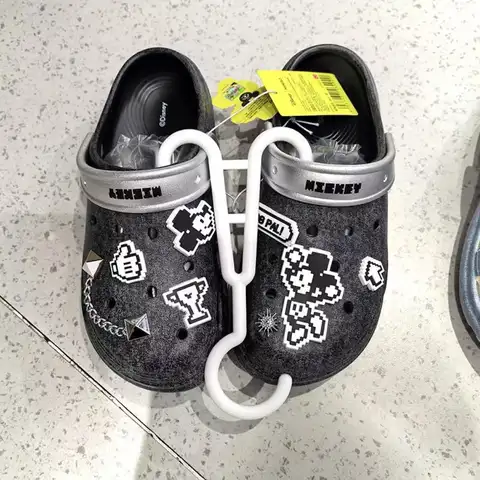 2026 summer new Mickey Mouse cartoon Comfortable real photos high quality girl black light blue women heel fashion slippers