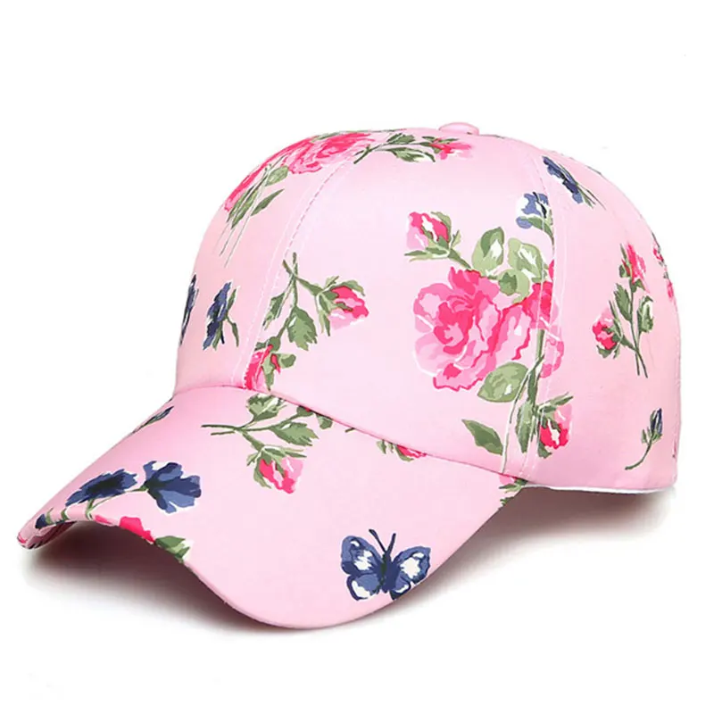 Sunscreen Baseball Rose Floral Print Cap For Women Casual Sport Caps Casual Fashion Dome Hats Golf Hat Beach Hat Drop Ship 2023