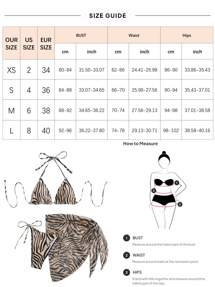 2024 Sexy Three Pieces Bikini Set Women Summer Bikini With Sarong Skirt Swimsuit Female Swimwear Leopard Printed Bathing Suits