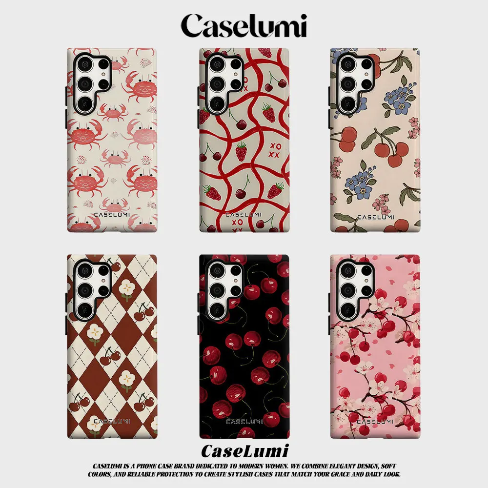 Chef's crab For Samsung Galaxy Phone Case S23 S20 S25 FE S24 Plus S26 Ultra 2-IN-1 Shockproof Bumper Hard PC
