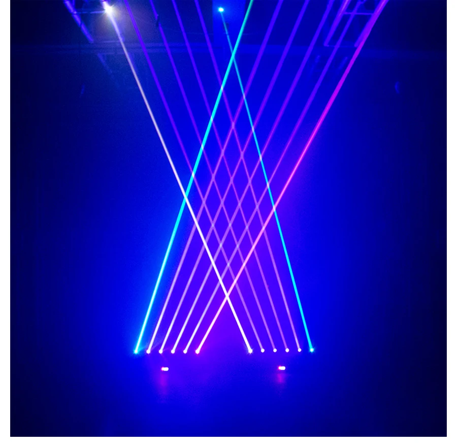 6X500mW Moving Head Laser Strahl Licht Voll Farbe RGB 3in1Projektor DMX512 DJ Beleuchtung Für Bühne Party disco Weihnachten Hochzeit Mus – Detail 11