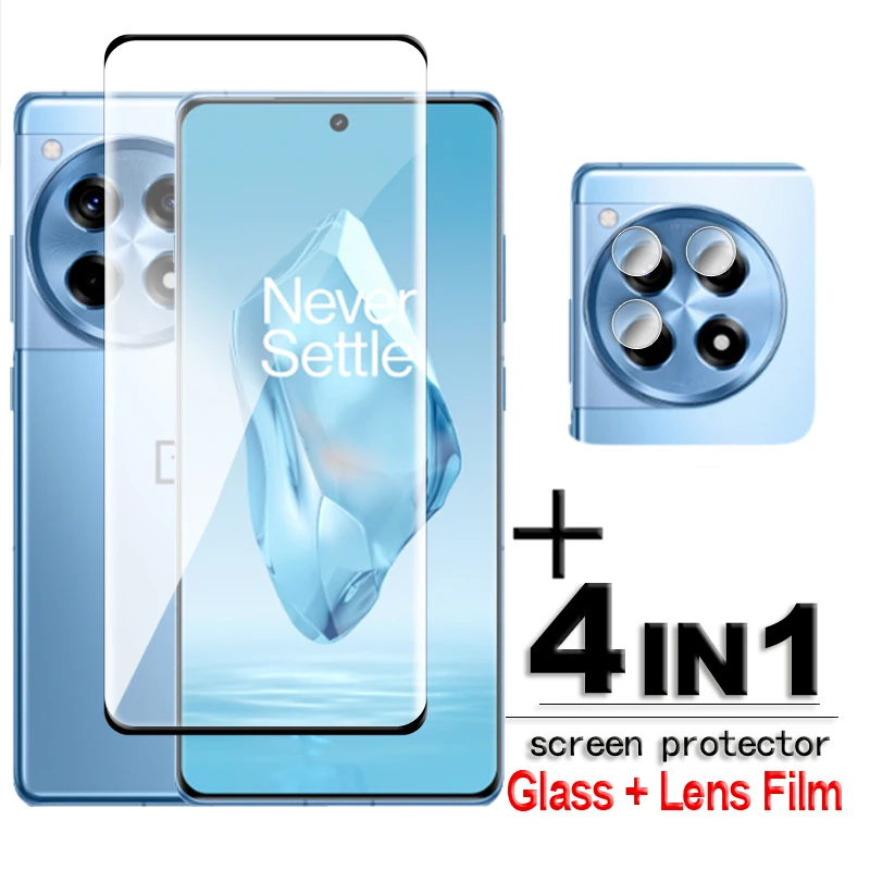 

For OnePlus 12R Glass For OnePlus 12R Tempered Glass 6.78 inch Full Cover 3D Curved Screen Protector Film For OnePlus 12R 5G