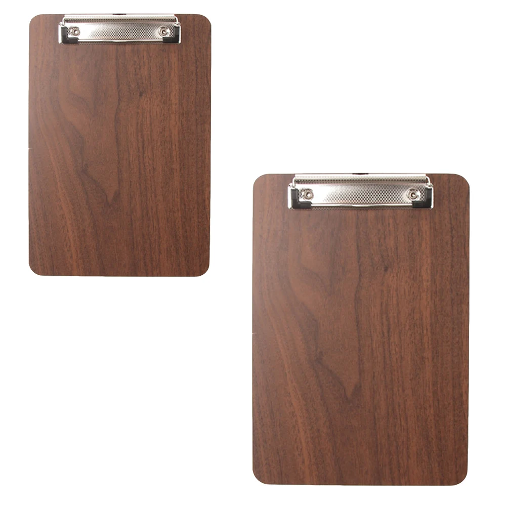 2PCS Wooden Menu Clip Holder Kitchen Restaurant A4 A5 Light Portable Easy Use
