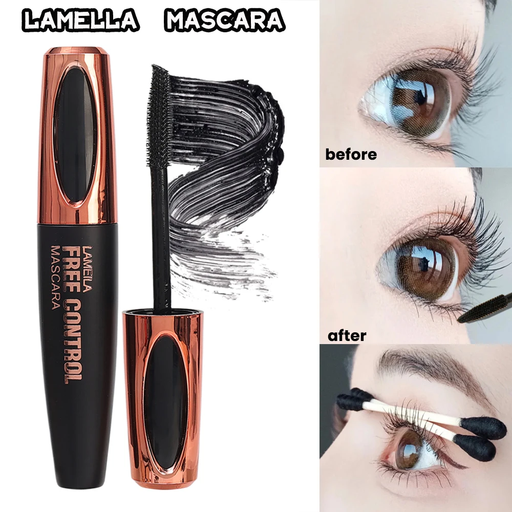 Lameila drei dimensionale Mascara, schwarze, lang anhaltende, nicht verschmierte, lang anhaltende, Curling-und Fixier-Mascara, Make-up, Kosmetik