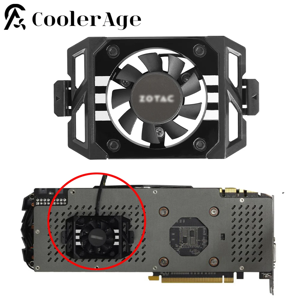 

Video Card Fan For Zotac GTX 1060 1070 Ti 1080 PLUS GA41S2L GTX1060 GTX1070Ti GTX1080 Graphics Card Backplate Cooler Fan