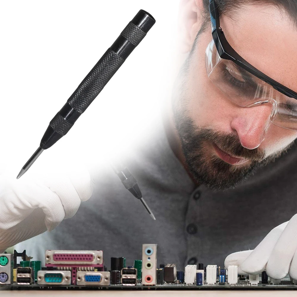 130mm Woodworking Center Punch Auto Center Puncher Hole Marker Spring Load Kerner Drill Locator Automatic Sample Punch Tool