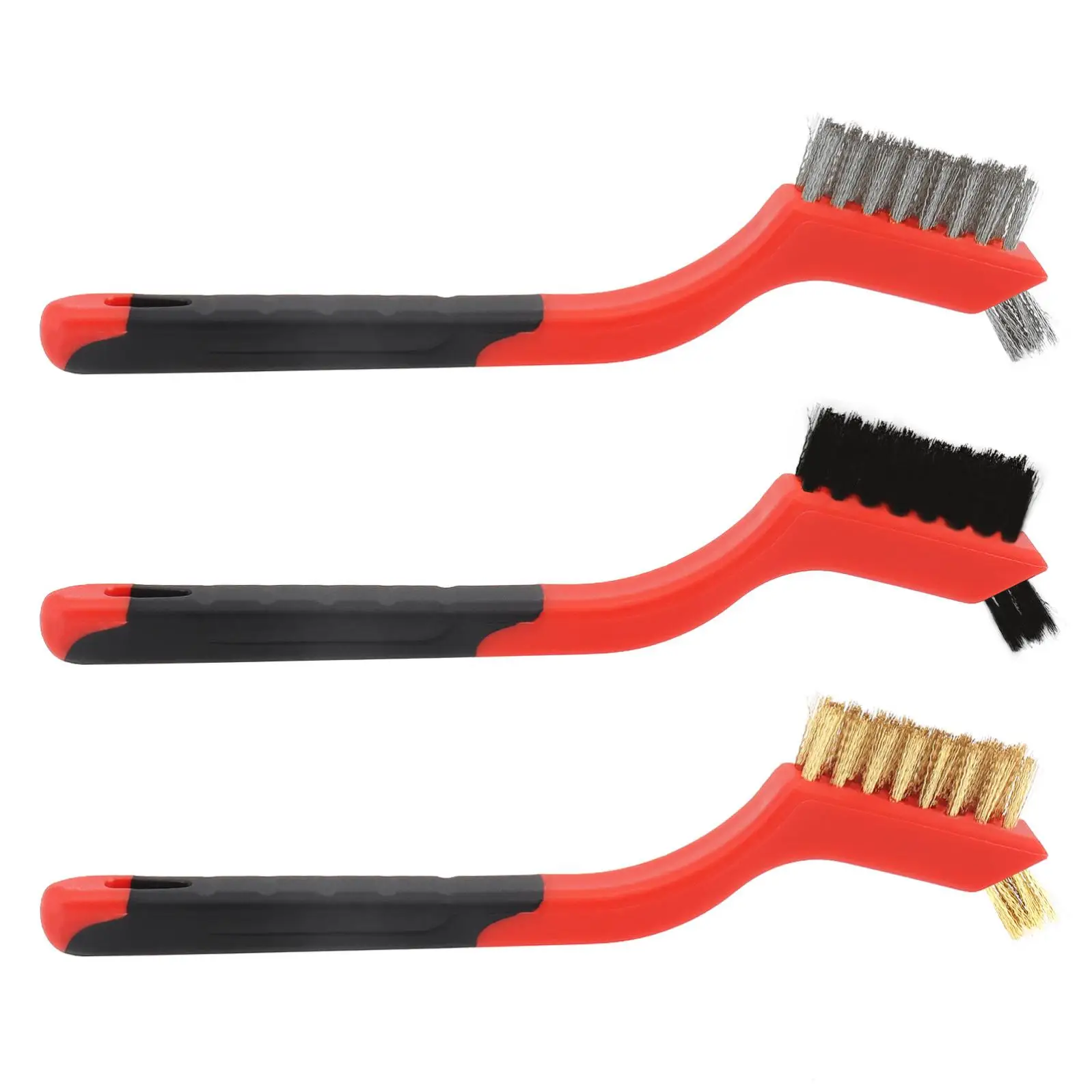 Escova De Limpeza De Latão Para Polimento De Metal, Fio De Latão, Aço Inoxidável, Escova De Nylon, Home Tool, Remove Rust, Tool, 3Pcs