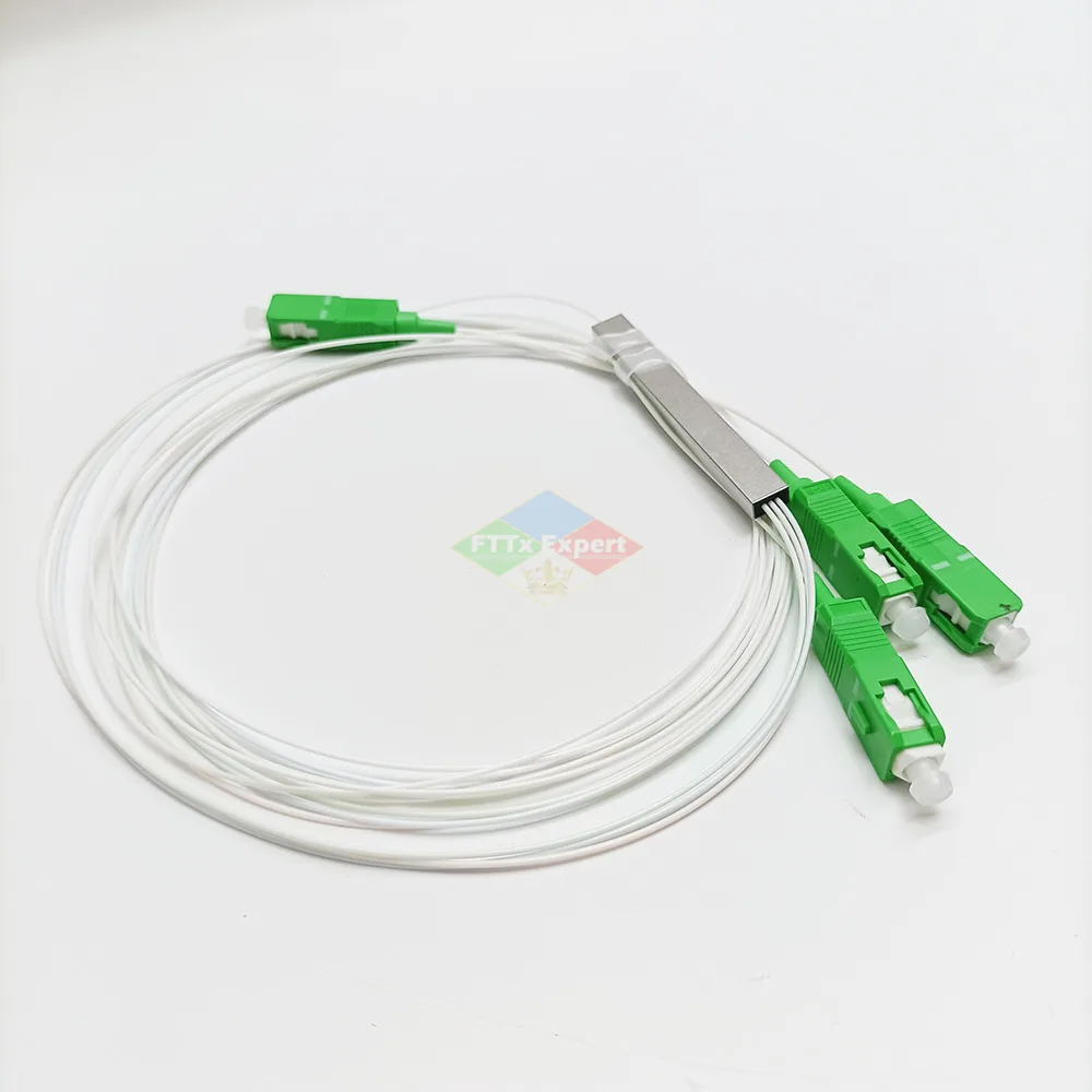 Free Shipping 10pcs/lot PLC Splitter 1X3 SC/APC SM 0.9mm G657A1 PVC 1m FTTH 1:3 Fiber Optic PLC Splitter