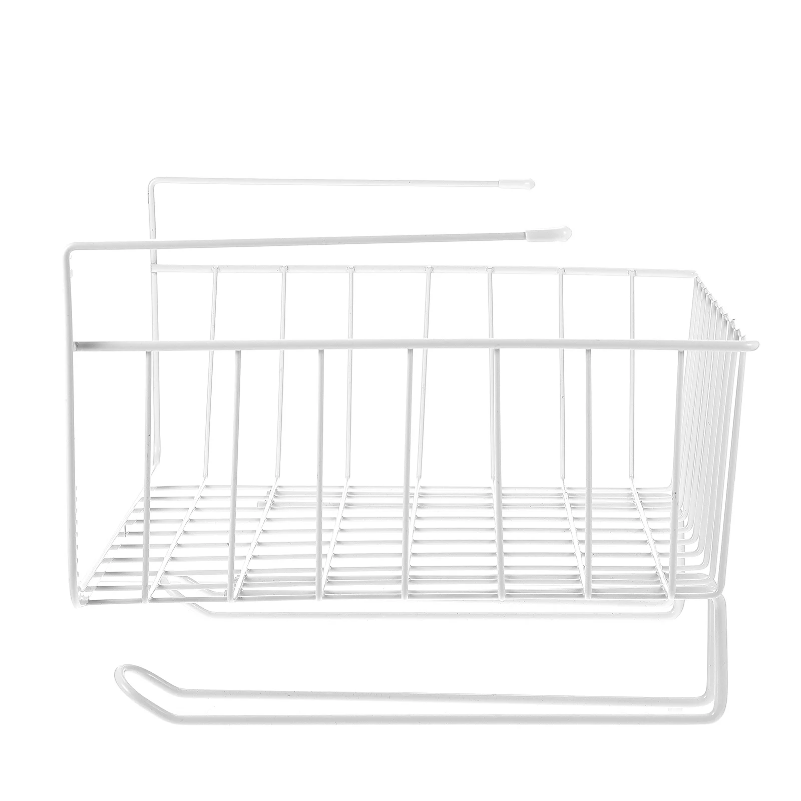 

Wire Basket under Shelf Rack Kitchen Storage Wrought Iron Cupboard Maximize Space Easy Install Remove Quality Material