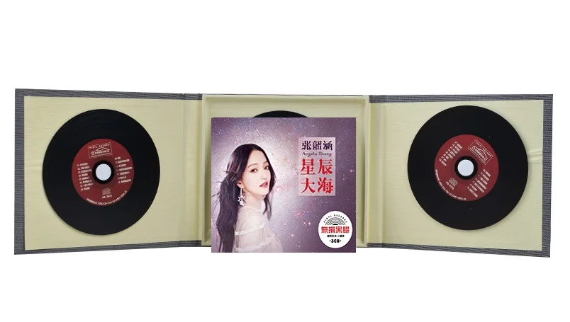 Azië China Popmuziek Zangeres Angela Zhang LPCD Disc Songteksten Boek Box Set Chinese Popmuziek Leermiddelen 49 Nummers 3 CD Set