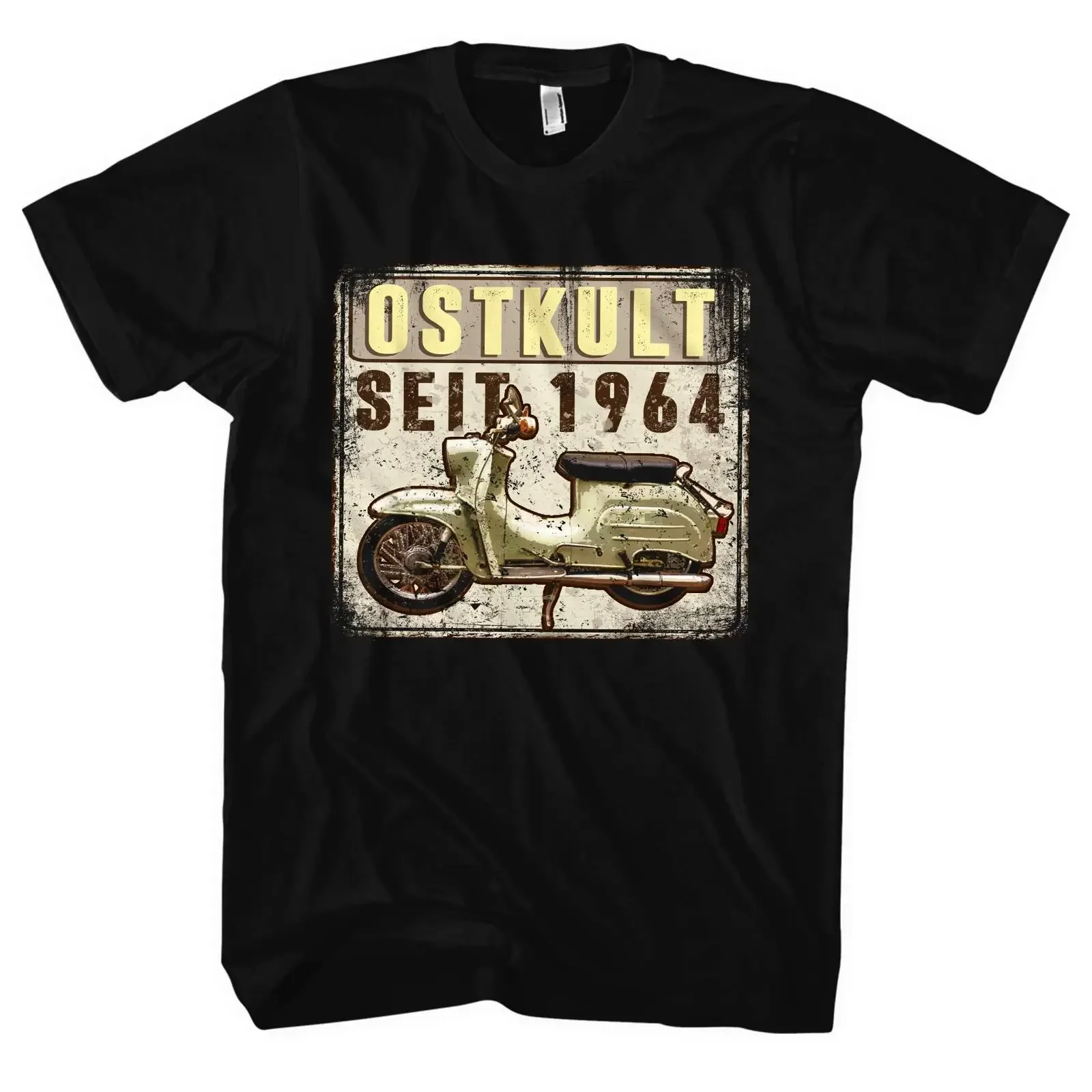 Ostkult Men's T Shirt Simson Schwalbe s51 Logo Ossi Moped vintage Washed Unisex Breathable Top For Everyday Wear graphic