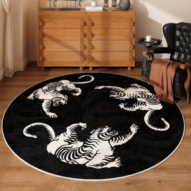 Light Luxury Bedroom Decor Bedside Carpet Home Washable Carpets for Living Room Nordic Style Lounge Rug Round Non-slip Floor Mat