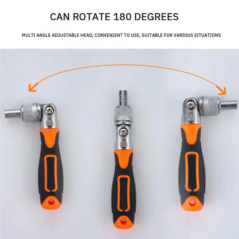 ABLL-38-In-1 Ratchet Screwdriver Wrench Set Home Machine Repair Knob Multi-Directional