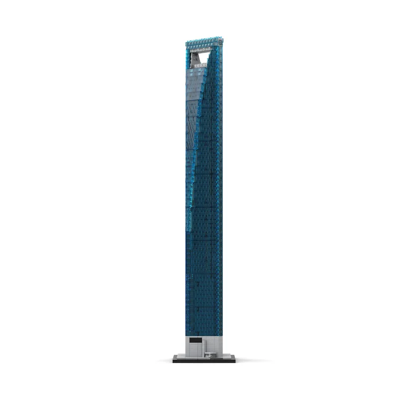 MOC building block toy skyscraper model Shanghai World Financial Center 1:800 scale model Creative gift challenging assembly toy