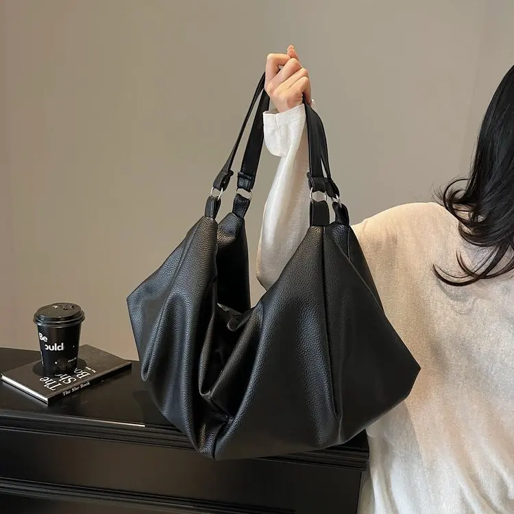 

‌Minimalist Soft Leather Tote‌ - 2025 Women's Large Capacity Messenger, Premium Textured Shoulder Bag for Work/Commute/Travel