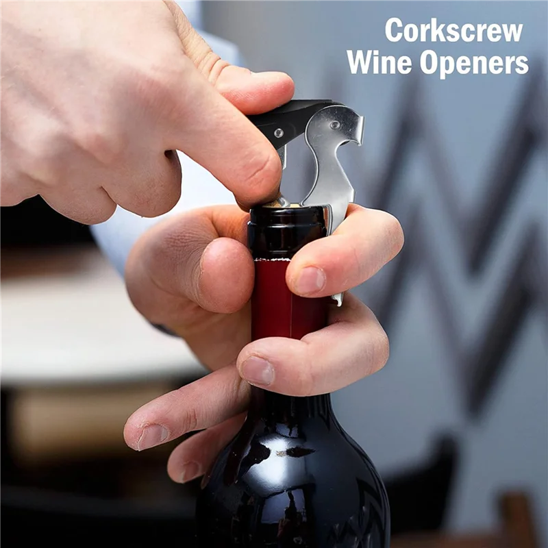 

ABDJ-32 Pieces Wine Keys Opener Black Travel Corkscrew Wine Opener Waiter Corkscrew Wine Opener Beer Bottle Opener