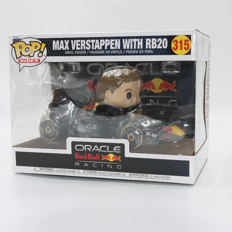 

Funko POP F1 Red Bull Collection Kimi Antonelli Max Verstappen with RB20 Racing Car Sergio Perez Collectible Figurine Gift Toys