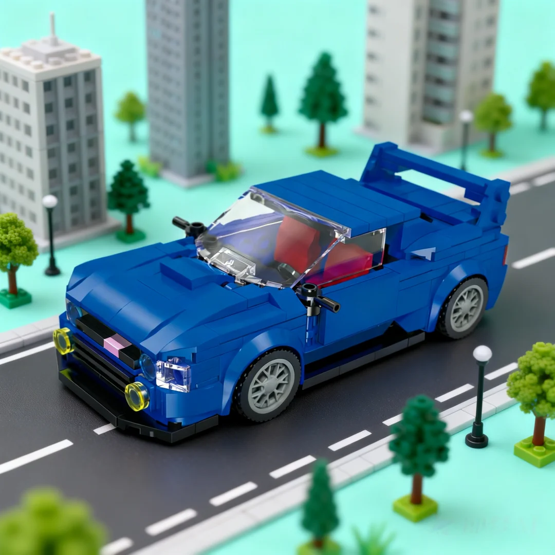 Boys‘ Favorite Vehicle Racing Sports Car Building Blocks–Puzzle Assembly Toy,Home/Desk Decor,Educational Christmas Birthday Gift