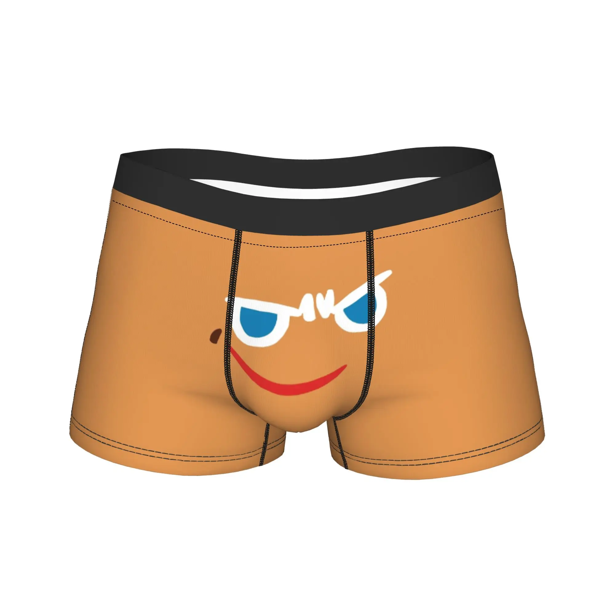 Gingerbrave Cursed Face Men's Underwear Cookie Run Kingdom Game Boxer Briefs Shorts Panties Funny Underpants for Homme Plus Size