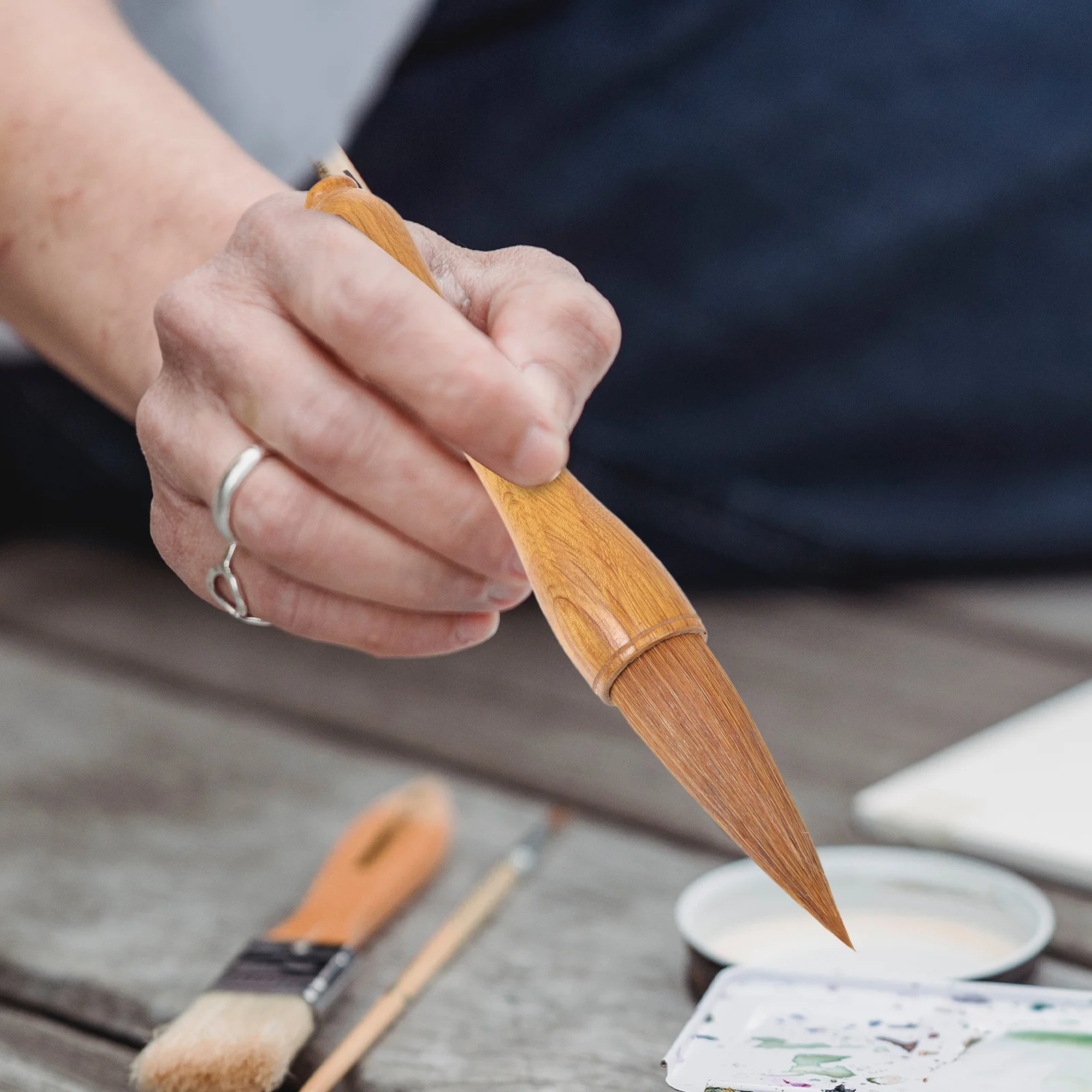 

Chinese Calligraphy Pen Smooth Writing Brush For Beginners Professionals Painting Writing Portable Ink Absorption Tool