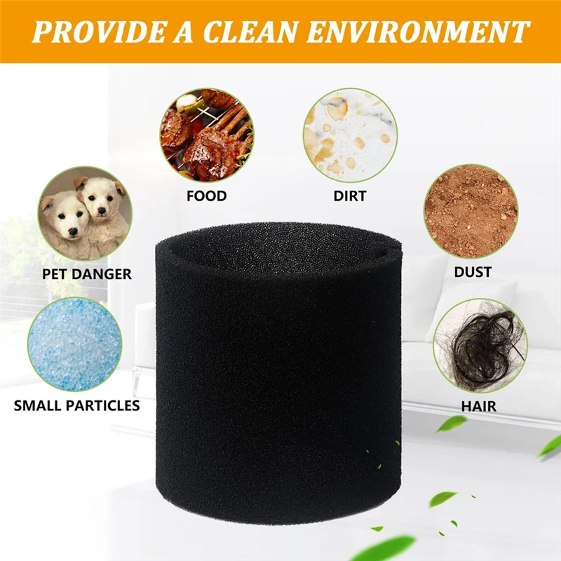 Vacmaster & Genie Sh-Op 습식 건식 진공, VF2001 폼 필터용 Stable-5PCS 90585 폼 슬리브 필터 교체 부품