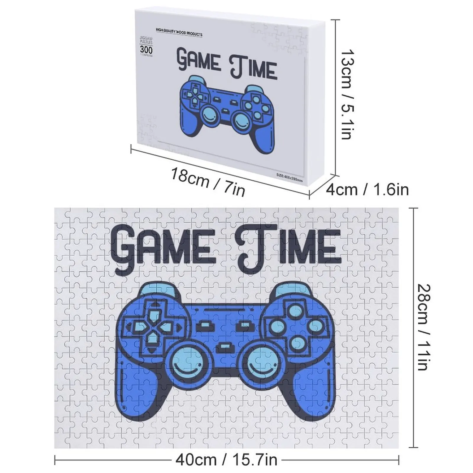 GAMER GAME TIME Jigsaw Puzzle Wood Photo Personalized Wooden Animal Personalized Wooden Name Puzzle