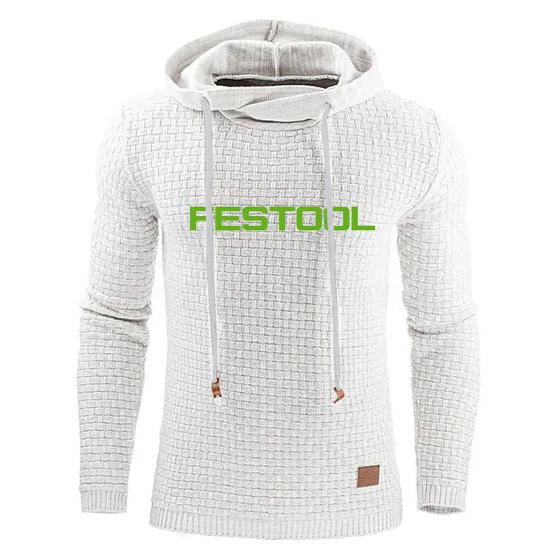 Oversized hoodie Hip hop men's Sweatshirt Festool tools print CasuaL High quality Plaid Y2k men's clothing autumn hoodie top