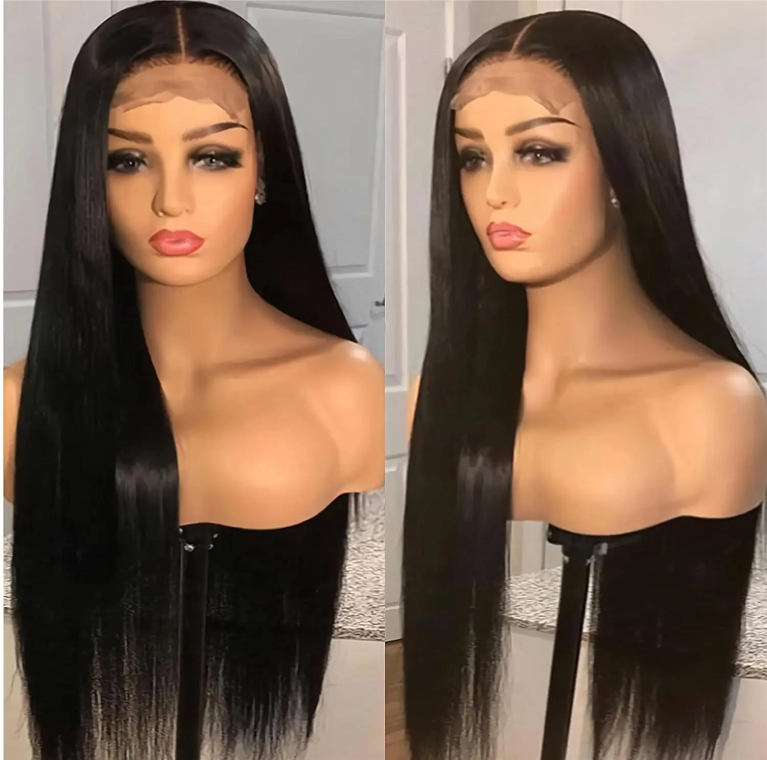 Bone Straight Glueless Wig 100% Human Hair 250 Density Human Hair Wigs For Women Pre cut Lace Glueless 13X6 Lace Wig