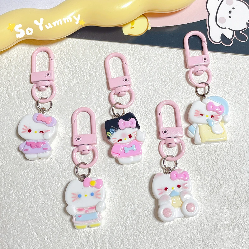 

Брелок для ключей Sanrio HelloKitty милый Kuromi Mymelody Cinnamoroll полакко экшн-фигурки аниме подвеска автомобильный Рюкзак украшения подарки