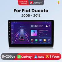 Junsun Wireless CarPlay Android Auto Car Radio For Fiat Ducato Peugeot Boxer 2 Citroen Jumper 2 2006 - 2023 GPS Multimedia 2 din
