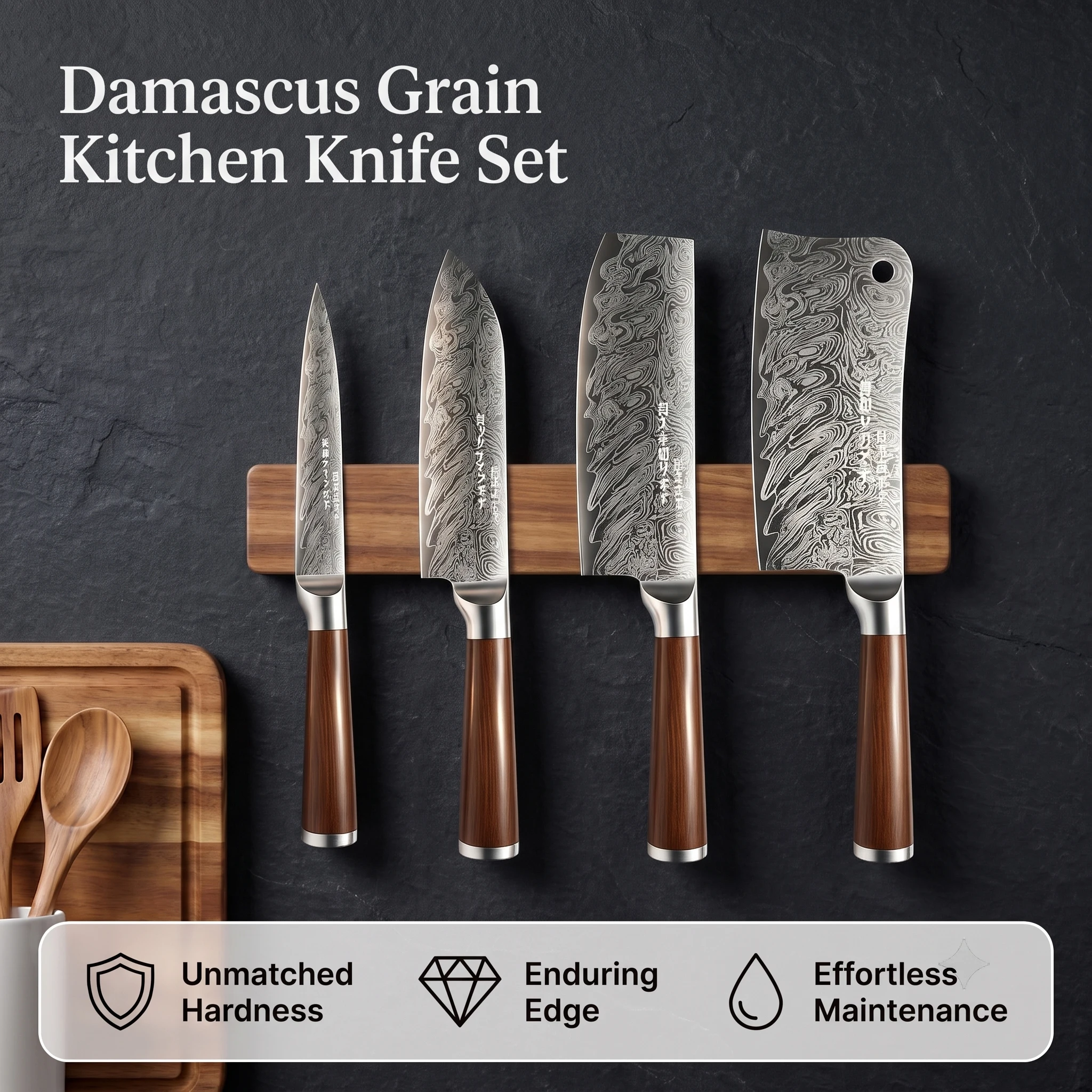 Damascus Pattern - Household sharp slicing knife,multi-functional Bone cutting knife,practical fruit knife,kitchenware knife set