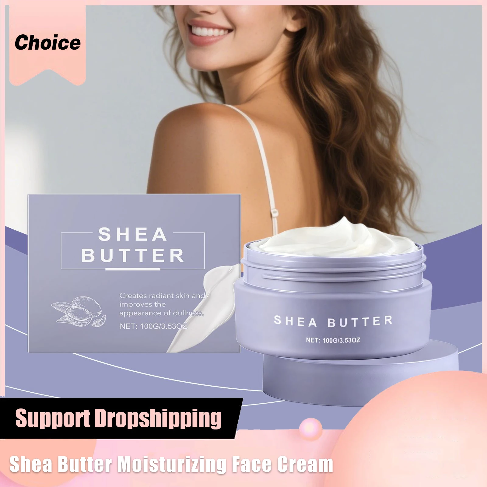 

Shea Butter Moisturizing Face Cream Promote Collagen Production Deep Hydration Increase Skin Elasticity Nourishing Skin Lotion