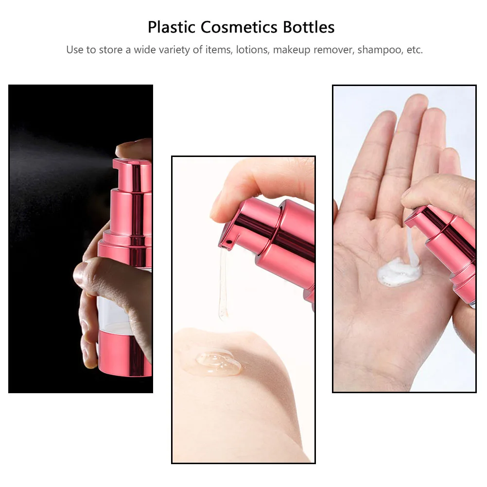 6pcs 30Ml Empty Bottles Clear Travel Dispenser For Foundation Serum Cream Lotion Container Set Skincare