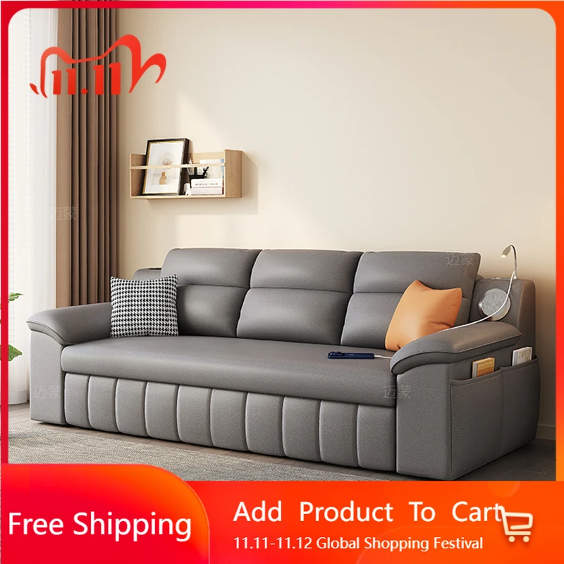 

Minimalist Comfortable Unique Couches Foldable USB Designer Lounge Sofa Bed Modern Nordic Divani Da Soggiorno Trendy Furniture