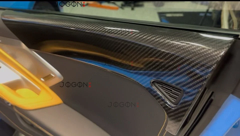 For Chevrolet Corvette C8 Stingray Coupe Convertible HTC Z06 Z07 Z51 E-Ray 2020- 2026 Carbon Fiber Car Interior Door Panel Trim