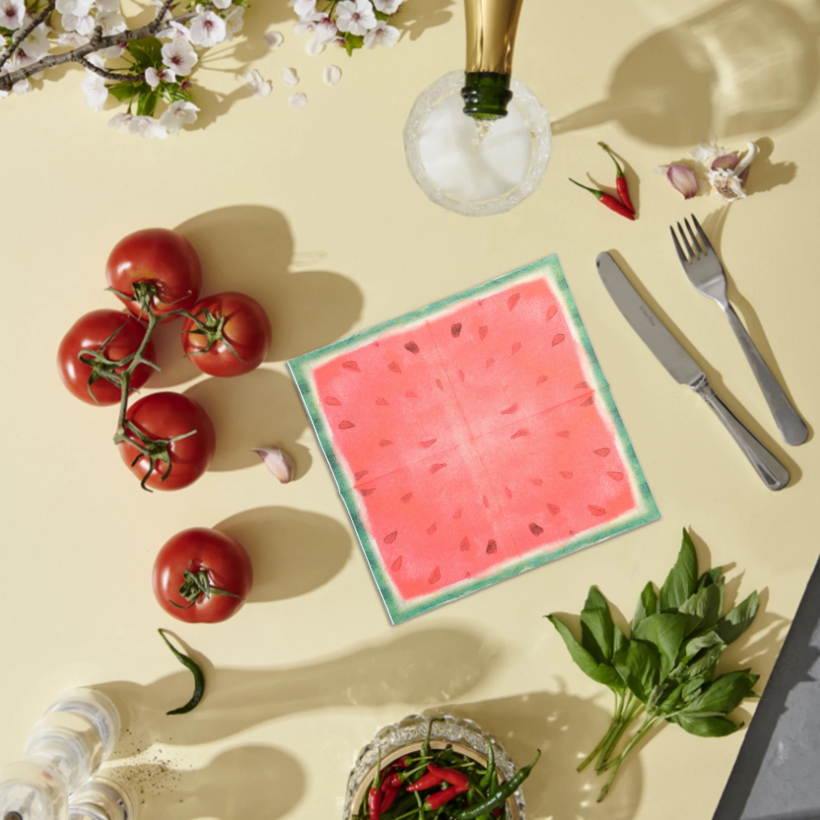 

40PCS Watermelon Paper Napkins Adorable Party Decor Supplies Summer Table Patterned Disposable Tissue Birthday Graduation