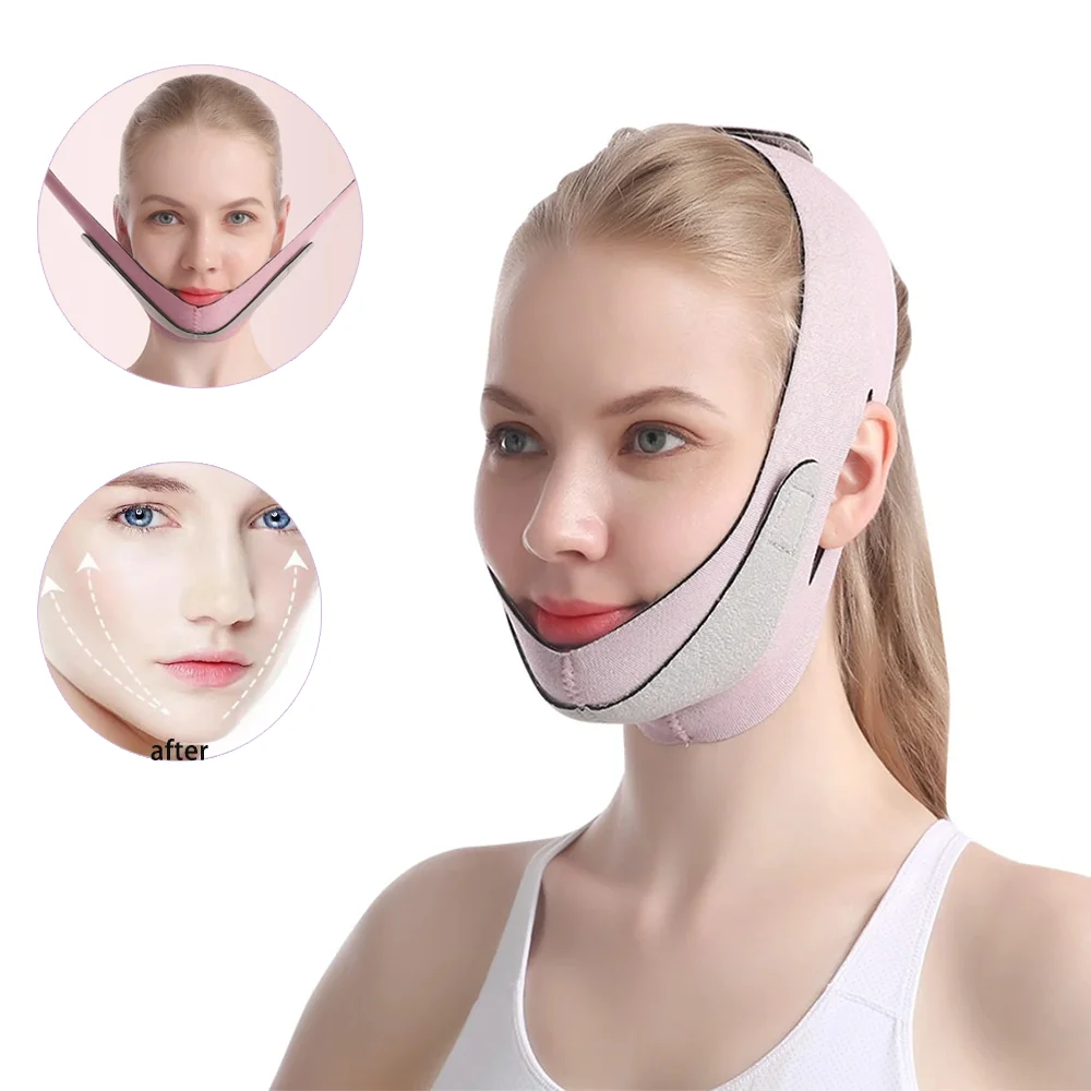 Bandage amincissant pour le visage, ligne en V, sangle de levage du ruisseau, ceinture de levage des joues, masseur facial, massage par bande amincissante