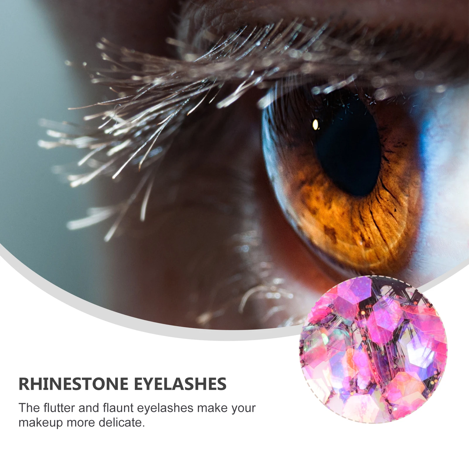 Pestañas postizas fluorescentes con purpurina para mujer, 1 par de pestañas postizas decorativas, aspecto de club nocturno para escenario