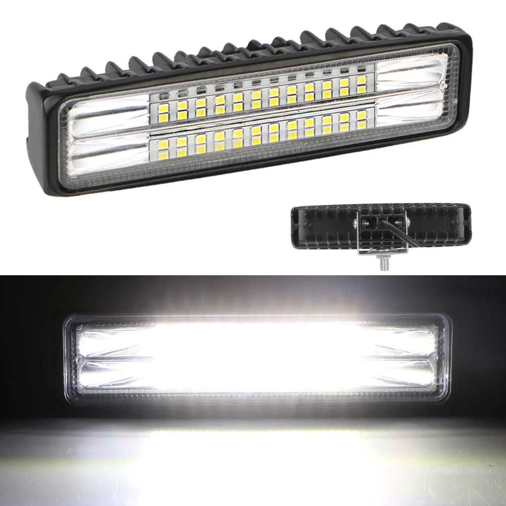 Nowe 28LEDs 72W Work Light Bar 12V 24V Flood Lamp Driving Fog Offroad LED Work Car Light For Ford Toyota SUV 4WD Led Beams