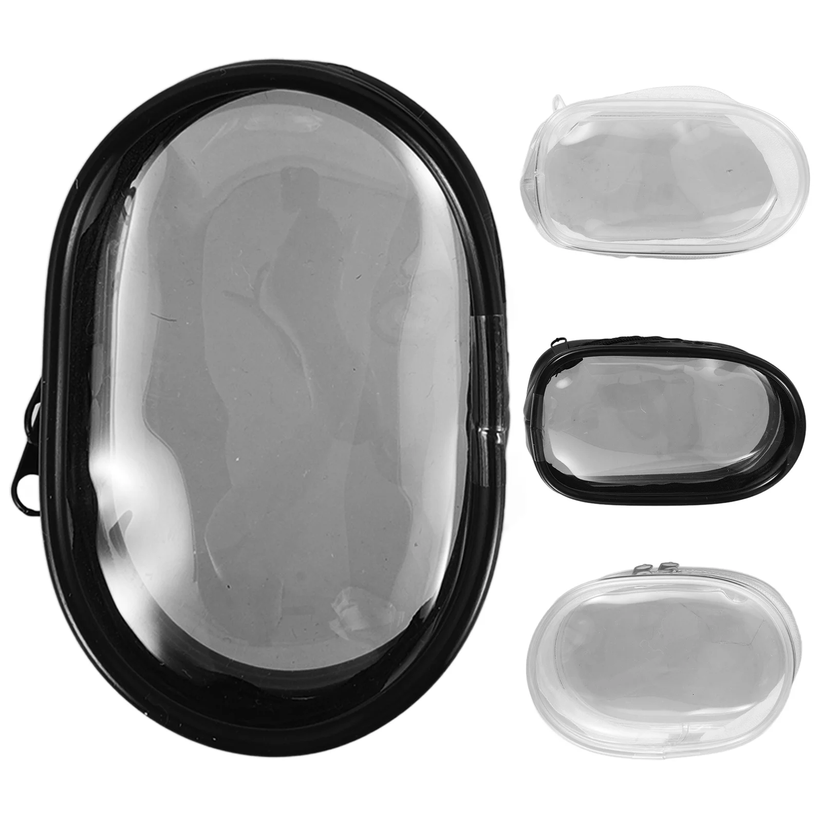 4 قطعة أكياس عرض الشكل الشفاف المحمولة حقيبة حمل صغيرة خفيفة الوزن التخزين المنظم حقيبة استخدام السفر