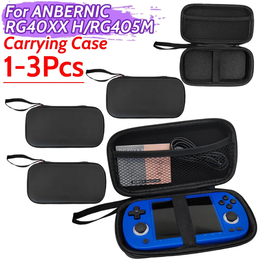 Travel Carrying Bag Storage Bag for RG40XX H/RG405M Handheld Game Console EVA Travel Protective Case with Hand Strap