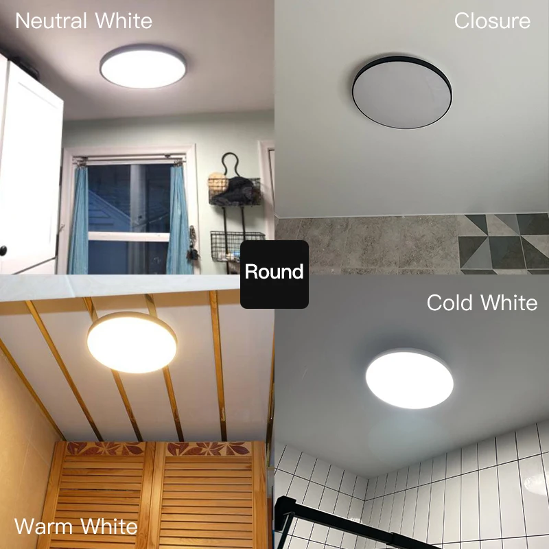 Led Ceiling Lamps Led Panel 220V Modern Ceiling Panel Lights Round 18/30/40/50/72W For Living Room Ceil Wall Lighting Fixture