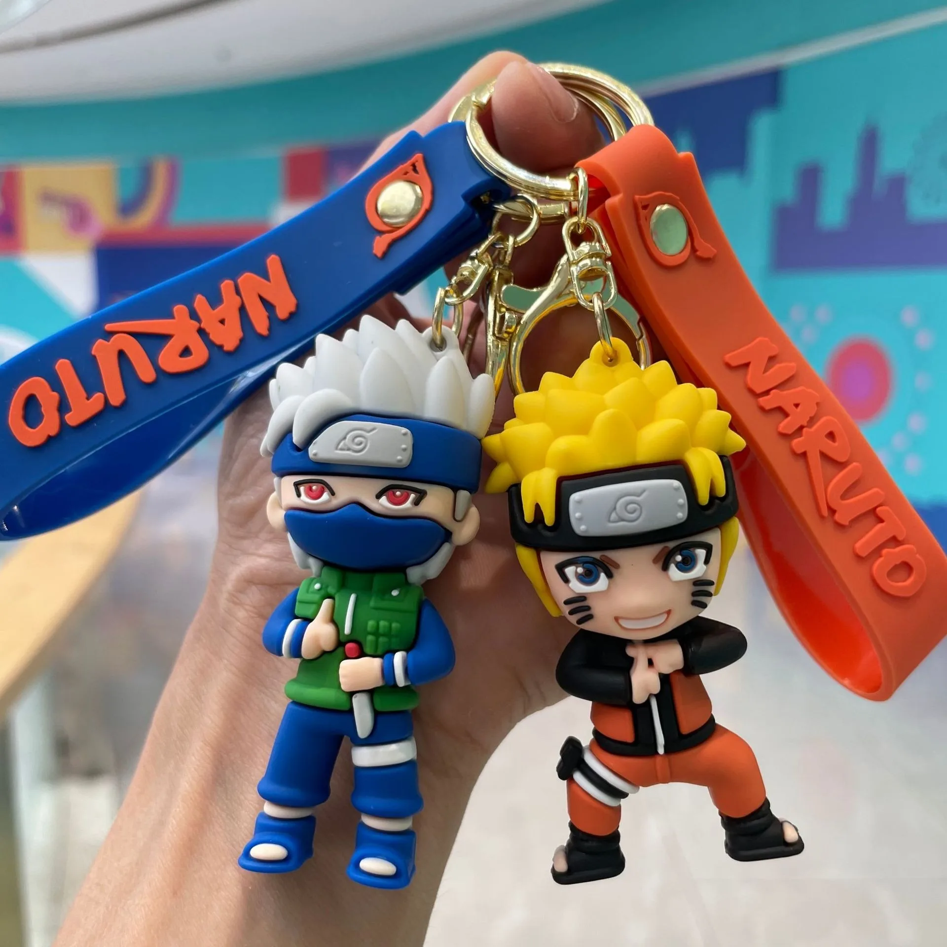 Naruto Shippuden Schlüsselanhänger-Set, 3D-Silikonfigur, Schlüsselanhänger, Uzumaki Naruto, Uchiha Itachi, Kakashi, Madara, Taschenanhänger, Anime-Fan-Geschenk – Detail 4