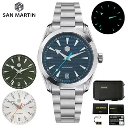 San Martin SN0113W V2 Chronometer Men Watch NH35 Automatic Movement Sapphire Crystal BGW9 Luminous 100m Waterproof 38mm Watches