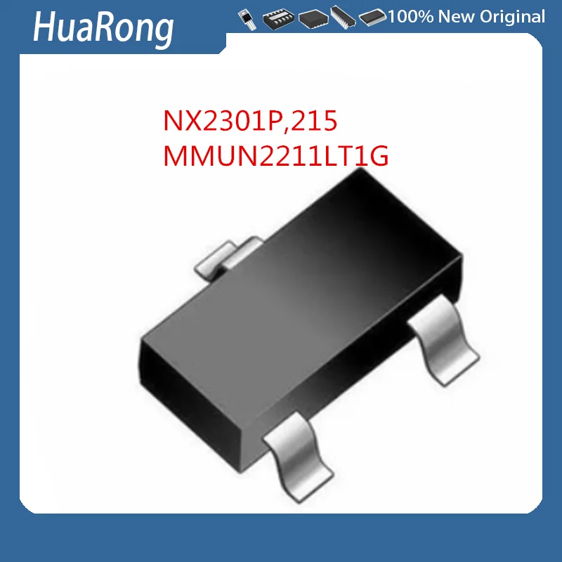 100PCS/LOT    NX2301P,215  MGW P-CHANNEL 20V 2A (TA) 400MW (TA)    MMUN2211LT1G  A8A TRANS PREBIAS NPN 50V  SOT23-3