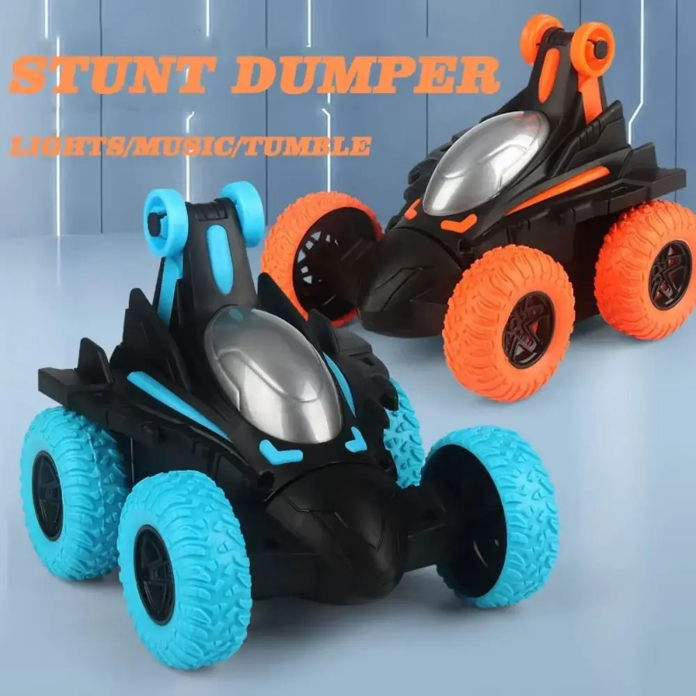 Stunt Dump Truck ของเล่นรถ Stunt Dumper 360 °   หมุนการเรียนรู้เด็กผาดโผนของเล่นรถยนต์หัตถกรรมพลาสติก