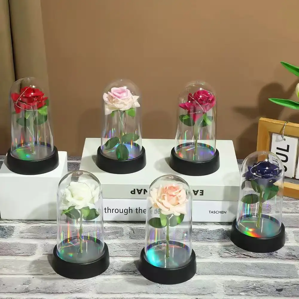 Artificial flowers Christmas birthday party Valentine's Day LED lights artificial flowers home decoration ornaments