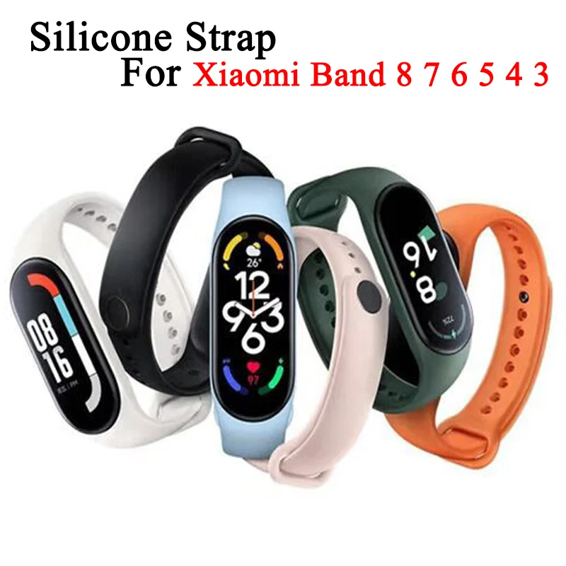 

Watchband For Xiaomi Mi Band 4 Bracelet correa mi band 7 6 5 3 4 strap NFC Silicone Replacement Smartwatch Wristband Accessories