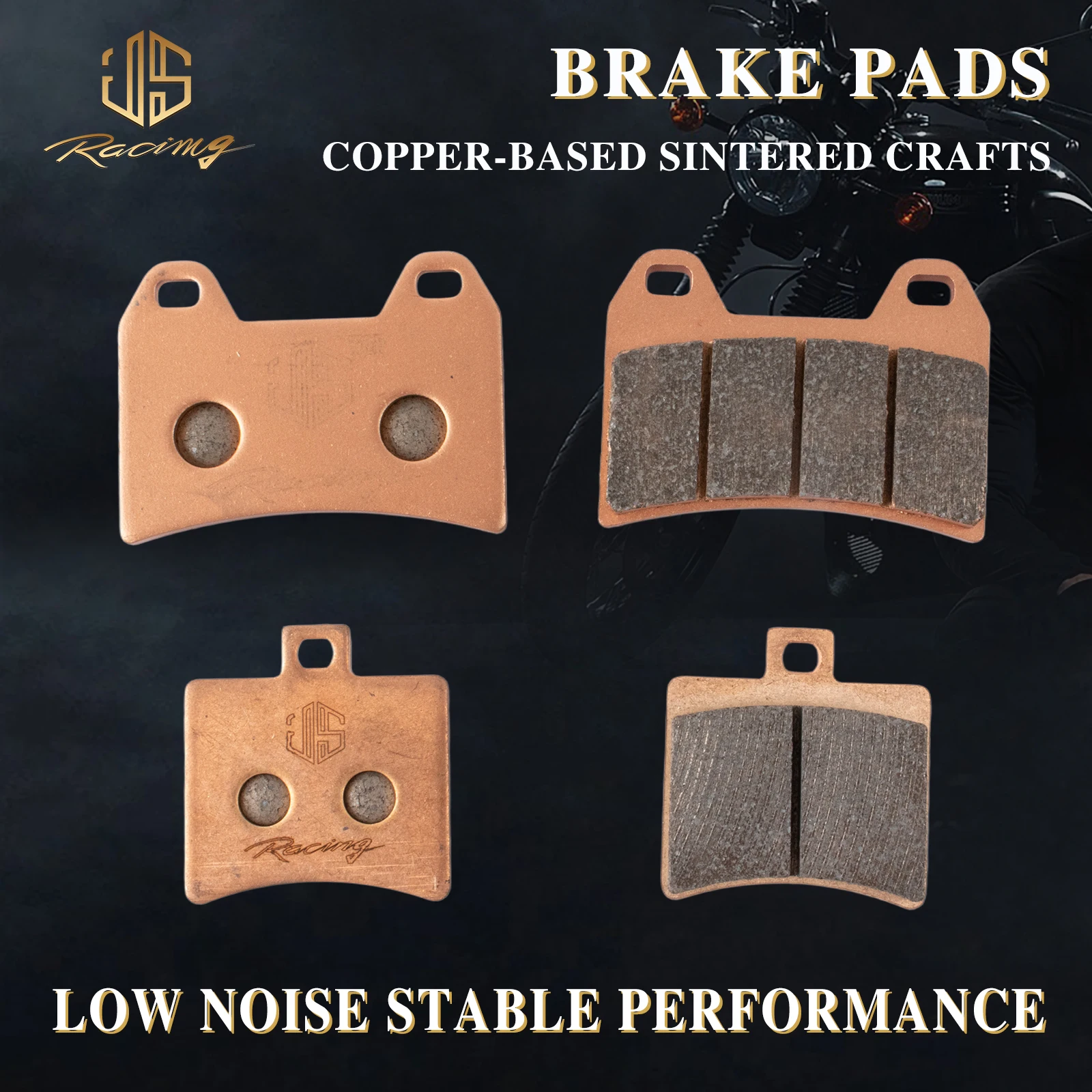 JSRAOIMG Motorcycle Accessories Sintered Front Rear Brake Pads For BENDA Chinchilla 500 Chinchilla500