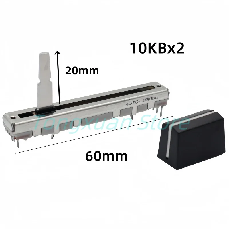 1 potenciómetro de deslizamiento recto 10KBX2 6 pines Pioneer DJ/DDJ-SB/DDJ-SB2/DDJ-SB3 consola mezcladora volumen Push Fader DJM 350 600 700